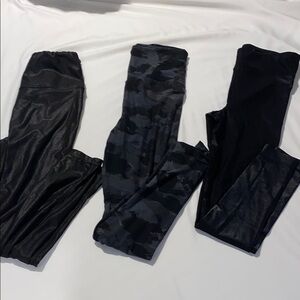 Stylish  Black and Gray Leggings Set